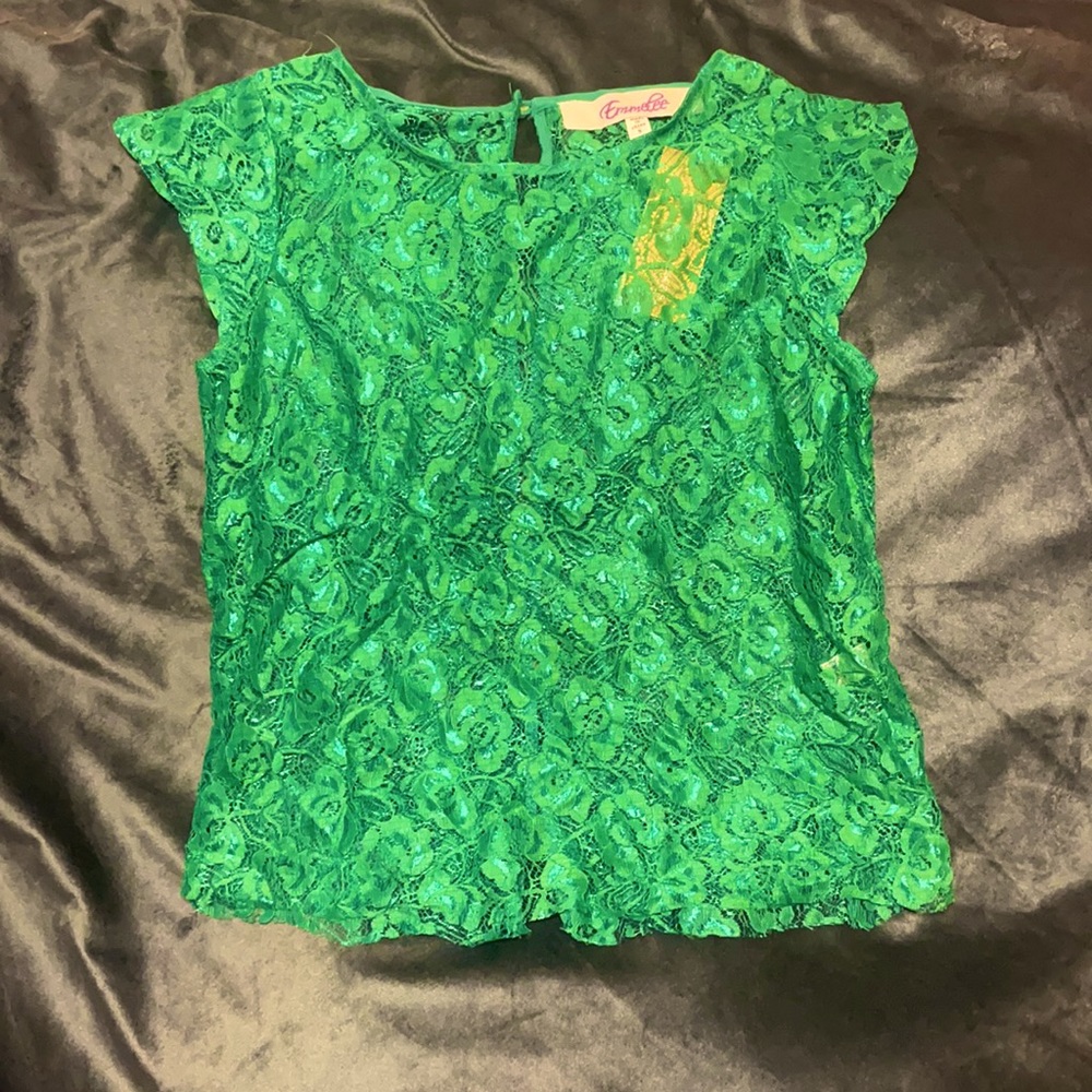 Green lace top